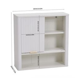 Modern Bathroom Wall Cabinet, Medicine Cabinet, Wall Storage Organizer,White