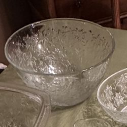 Vintage Princess House Fantasia 10” Large Crystal Serving Salad Bowl 