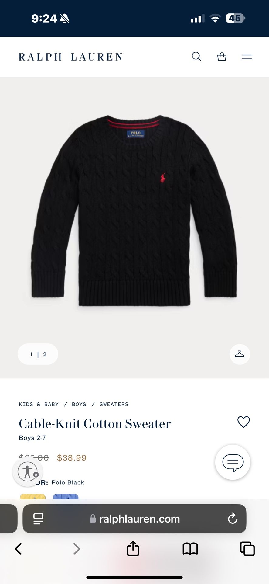 Ralp Lauren Sweater Baby Boy