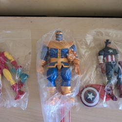 Marvel Legends Lot/Bundle Thanos Captain America and  AI Iron Man