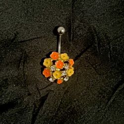 Flower Bouquet Belly button ring