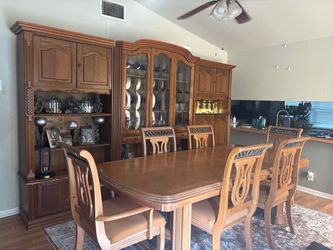 Oak china cabinet