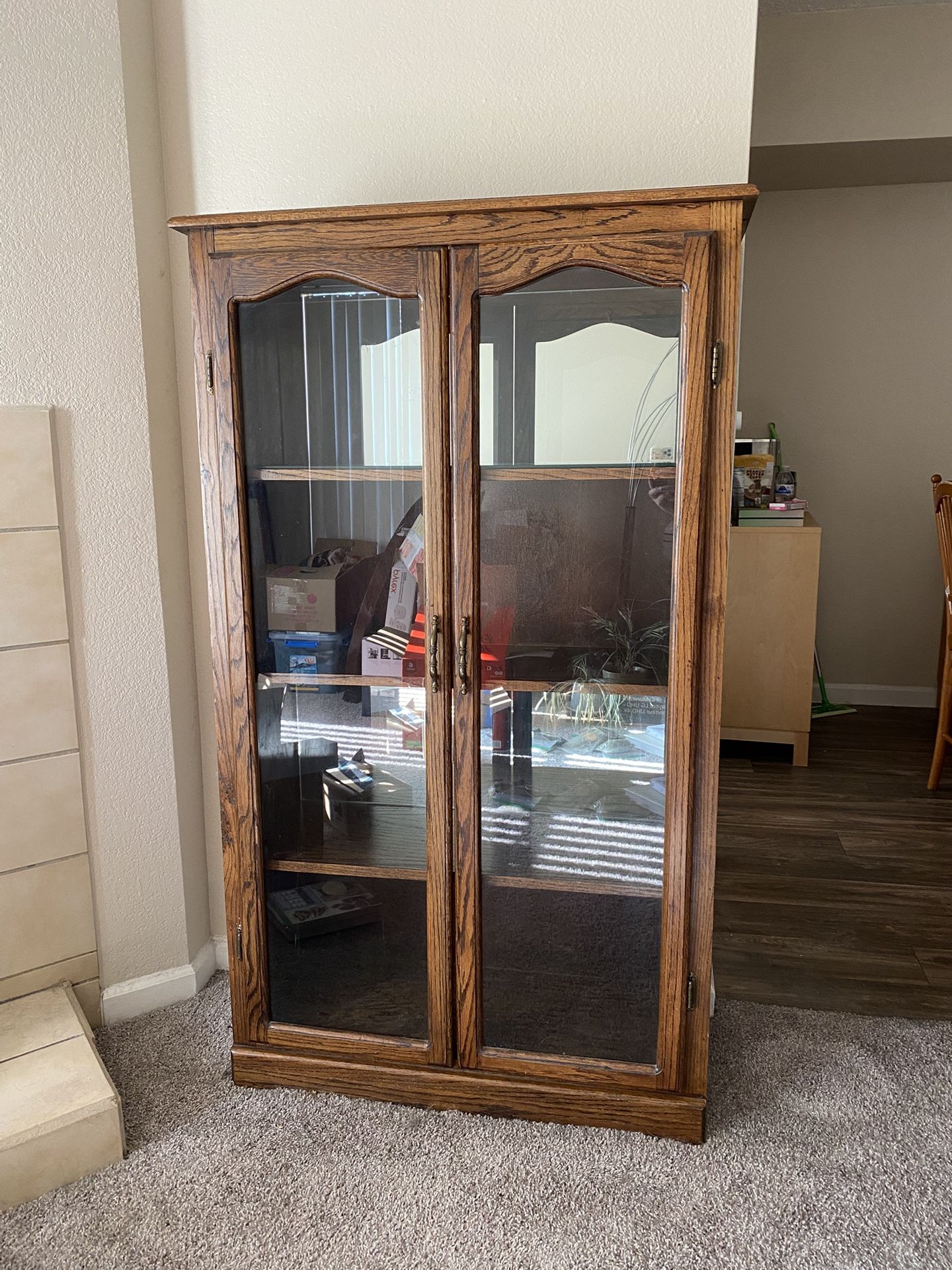 Large Vintage Curio Cabinet