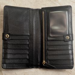 Fossil Logan Leather Zip-Around Clutch Wallet