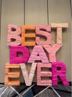 Best day ever paper mache giant letters