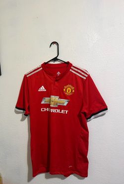 ADIDAS MEN'S MANCHESTER UNITED 2017|2018 HOME FOOTBALL JERSEY SIZE L
