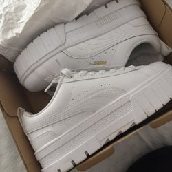 White Platform Puma Mayze