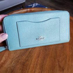 Coach Seafoam Color Wallet, New, No Tags