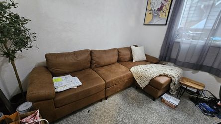 Reversible Suede Couch