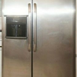 Side By Side Stainless Steel Refrigerator 
