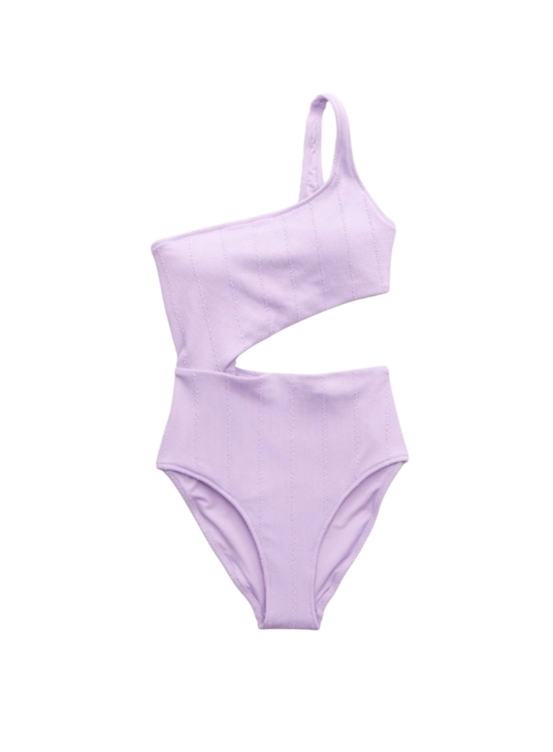 Aerie Crinkle Asymmetrical Cut Out One Piece Swimsuit Medium Long