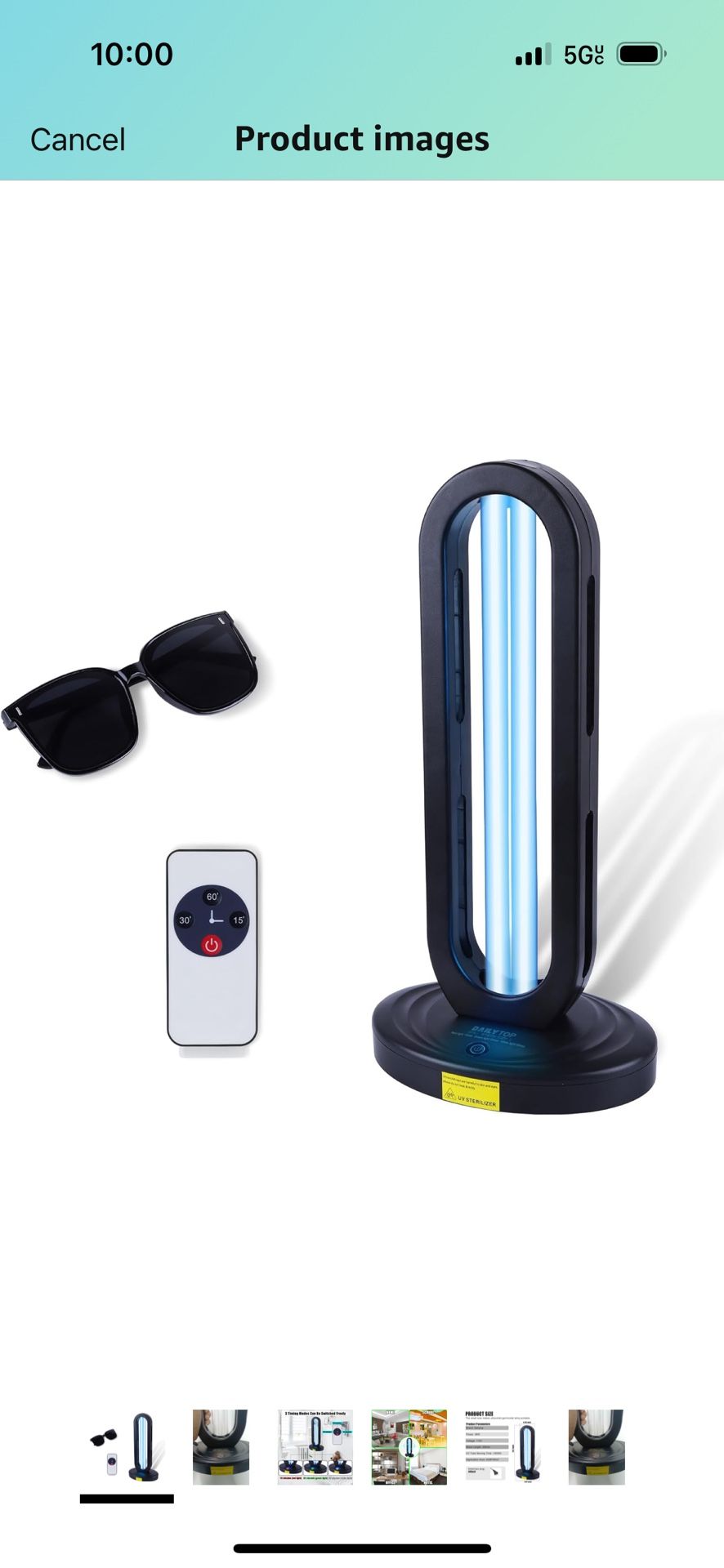 UV Sterilization Lamp With Remote