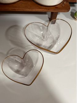 Glass heart bowls