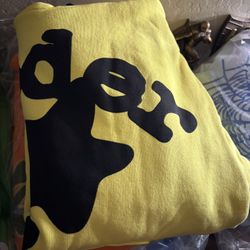 Yellow Sp5der V1 Hoodie Size Small