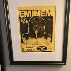 Vintage Eminem Concert Poster Framed