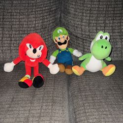 Knuckles, Luigi And Yoshi collectibles 