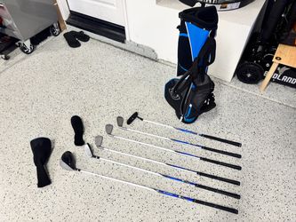 Used Wilson Profile Junior Complete Set Blue Bag  Ages 11-14 Heights 56”-63”