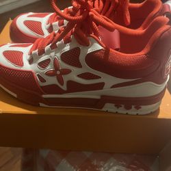 Red Louis Vuitton Skate Sneakers 