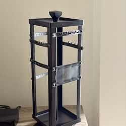 Spinning Metal Jewelry Display Stand – Necklace, Bracelet & Earring Organizer