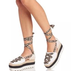 NIB Stella McCartney Tessuto Espadrilles Sz 37 EU