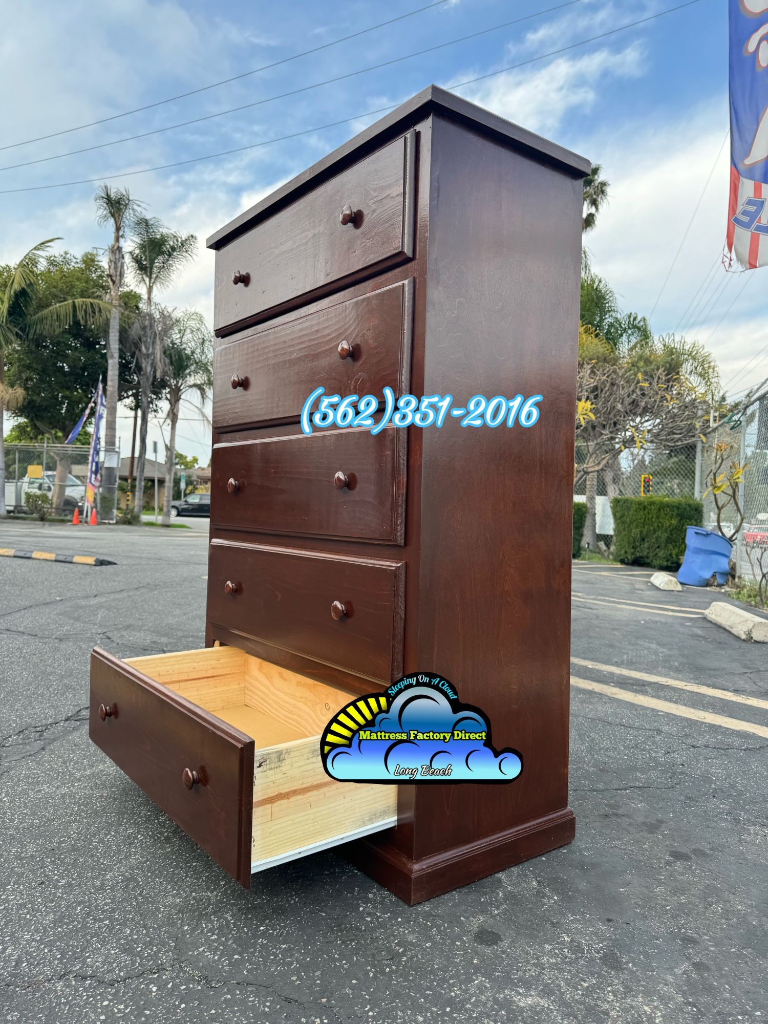 Brown Jumbo 2 Knob Dresser Cajonera Comoda Nueva 