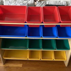 Kids Toy Story Storage Organizer With 16 Bins Multicolored 