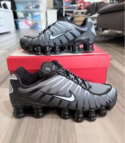 Men's Nike Shox TL Shoes - Black Celestine Blue - Size 8.5