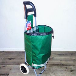 NEW Green Foldable Grocery Shopping Cart