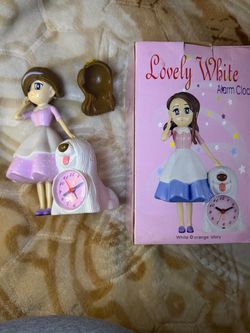 Rare Vintage Orange Story "Lovely White" Alarm Clock - Y2K Kawaii Anime Figure w/ Box