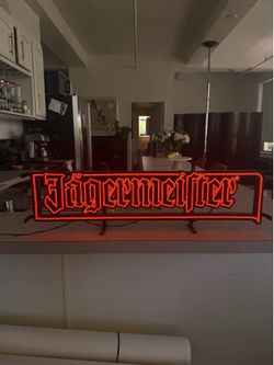 Vintage Jagermeister Neon Bar Sign