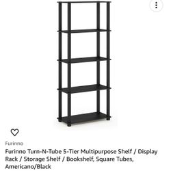 5 Tier Black Shelf 