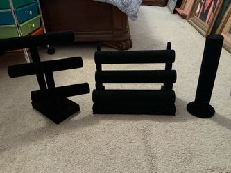 3 Beautiful Velvety Black Bracelet sales display