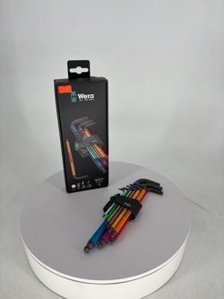 Wera 950/9 Hex-Plus Multicolour 1 SB L-key set, metric, BlackLaser  05 073593 001, 9 pieces