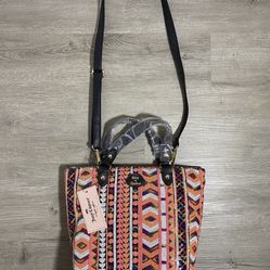 Rare New Juicy Couture 800 Tribal JC SPORT MINI 505 Purse Aztec Orange Sequence