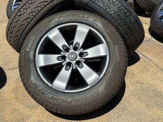 FREE DELIVERY (4) FOUR OEM Ford F150 F-150 Hyper Silver 20 inch OEM Wheels Pirelli 275/60/20
