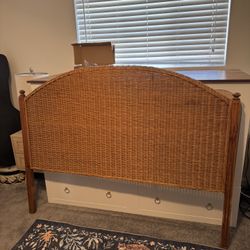 Queen Headboard, Wicker