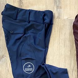 *XL* Royal Blue Full-Seat Riding Leggings With Cell-Phone Pocket