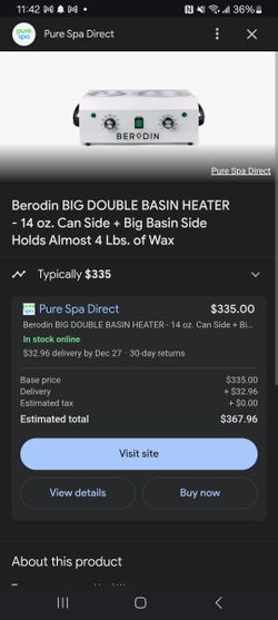 Berodin Big Double Basin Wax Warmer 