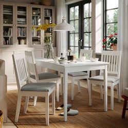 Ikea Rectangle Dinning Table With Six Chairs