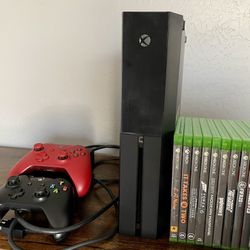 Xbox 1 - 1TB With Two Controllers And Games 