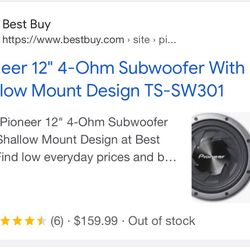 12” Subwoofer