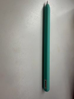 Apple Pencil (2nd generation) with Teal Silicone Case
