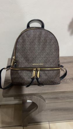 Michael Kors Brown  Logo Dome Backpack
