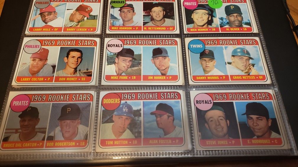 (27) 1969 Topps Baseball Rookie Cards