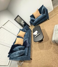 Blue couches