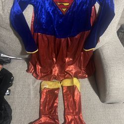 Superwoman Girls Costume For Ages 6-10