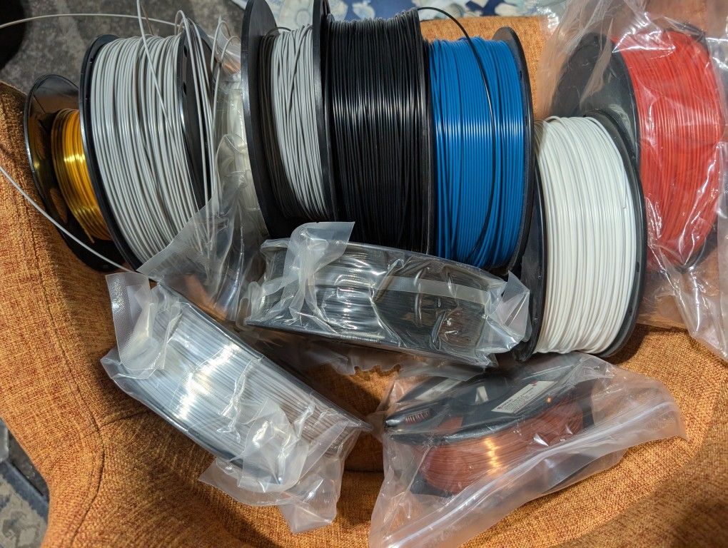 11 Spools Of 3D Printer Filament 