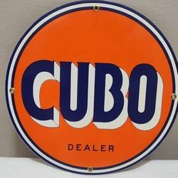 Cubo dealer original Porcelain Vintage sign