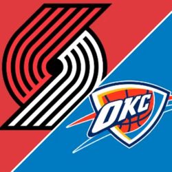 Portland Trail Blazers Vs OKC Tickets *10 ROWS BEHIND VISITORS BENCH*