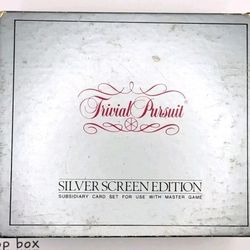 Vintage 1981 Trivial Pursuit Silver Screen Edition Cards for Use w/Master Game